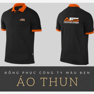 May áo thun đồng phục màu đen