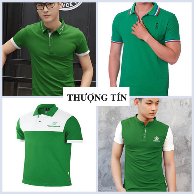 Lựa chọn may áo thun đồng phục màu xanh lá cho công ty